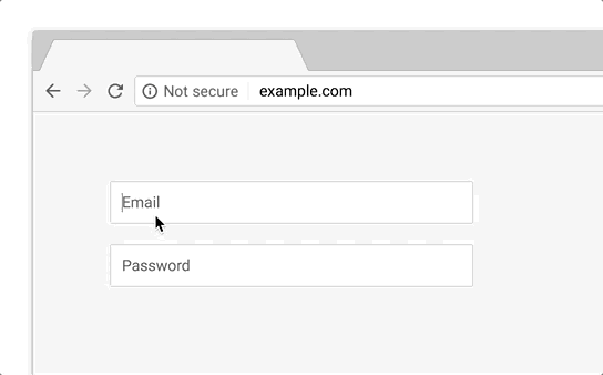 url bar dispplays not secure when visitng a website over plain HTTP