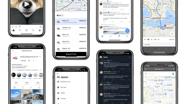 Instagram, Uber, Twitter, Google Map Web Apps